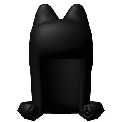 Low Poly Straight Fluffy Cat Hair Black Roblox item