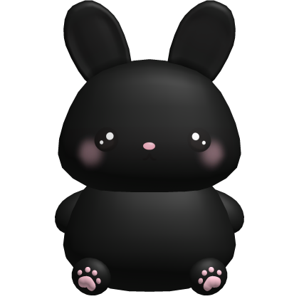 ♡ : cutest princess bunny backpack ୨୧ black Roblox item