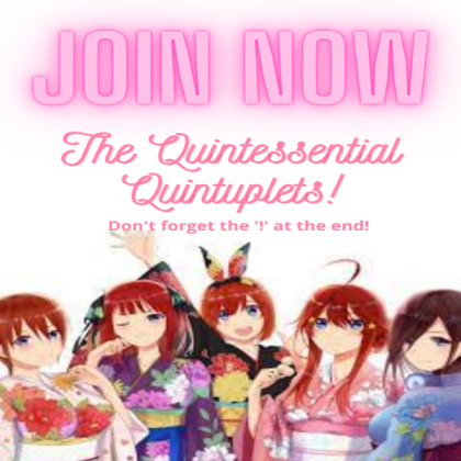 The Quintessential Quintuplets! Group Poster Roblox decal