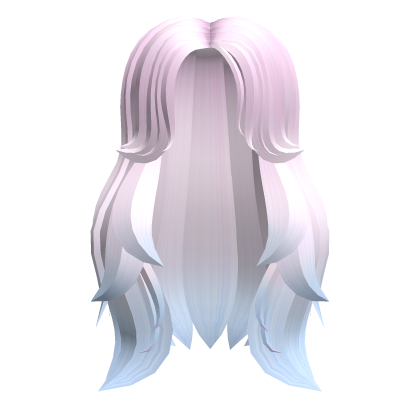 Pink Blue Buttefly Girl Waves Hair Roblox item