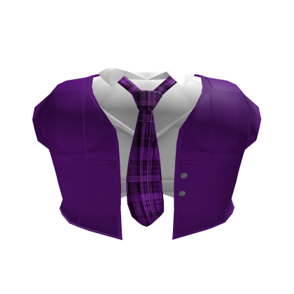 ♡ sweet purple with tie school girl uniform Roblox item