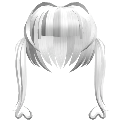 anime ahoge kawaii heart twintails white (￣ω￣;) Roblox item