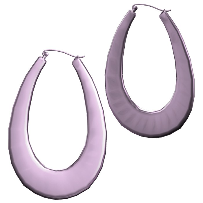 Purple 2000s Teardrop Earrings