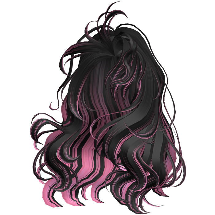Curly Blowout Black & Pink