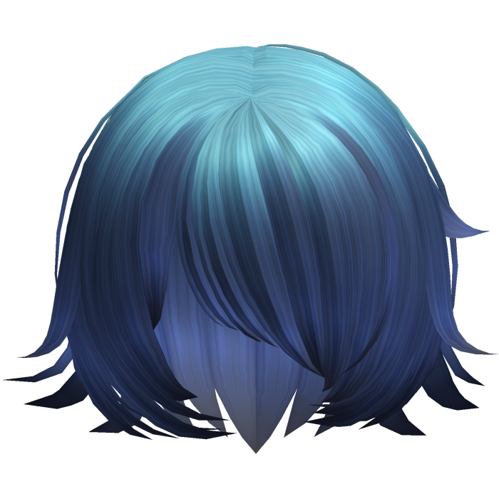 Cosmic Blue Spiky Anime Style Shy Short Bob Hair