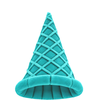 Teal Waffle-Knit Cone Hat