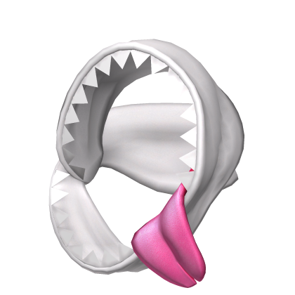 Decora Chomp Hood with split tongue (white) Roblox item