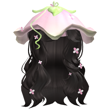 Ethereal fairy long anime flower hair (dark brown)