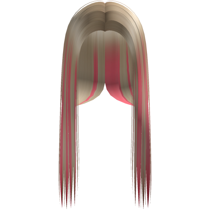 Blonde & Pink Avril Highlight Front-Swept Hair