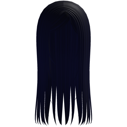 ⸸ long goth emo wispy moe hair in blue