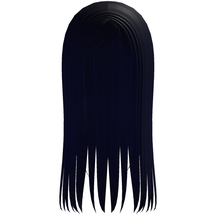 ⸸ long goth emo wispy moe hair in blue