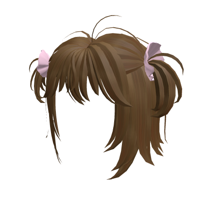 💵 Cute Pigtail Light Brown Hair w/ Scrunchies Roblox item