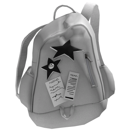 Y2K Grunge Preppy Backpack White Stars Roblox catalog item