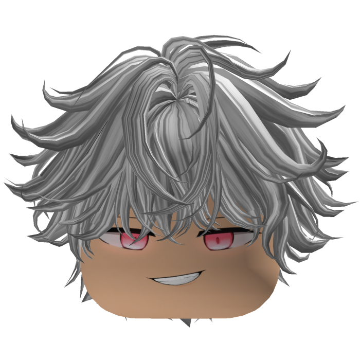Messy Fluffy Smirk w/ White N' Black Boy Hair V2