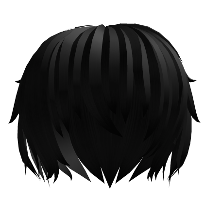 🖤 : black anime gothic cute messy hair Roblox item