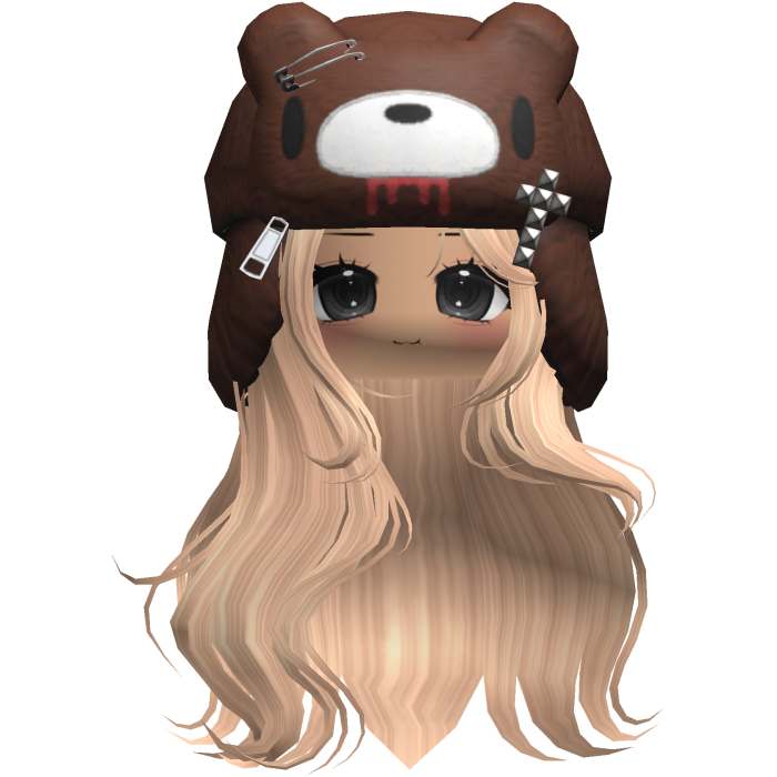 Fuzzy Bear Ushanka Flowy Long Hair (Blonde)