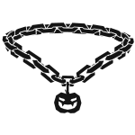 White and Black Pumpkin Halloween Chain