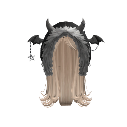 Long emo hair w/ cute hoodie - Blonde Roblox item