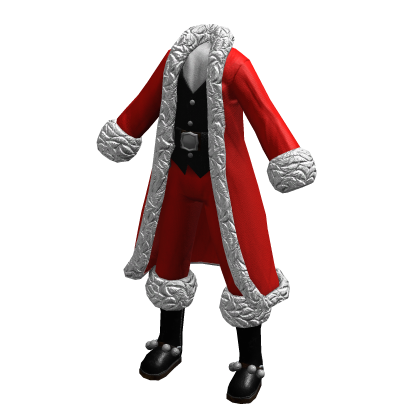 Mr. Santa Claus Outfit | Bright Red Silver Black