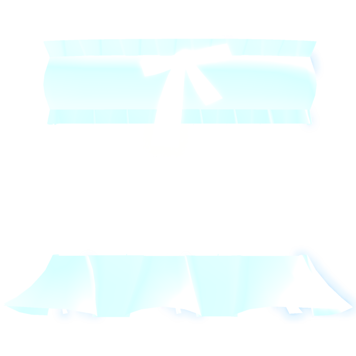 glowing emissive blue kawaii cute ruffled set