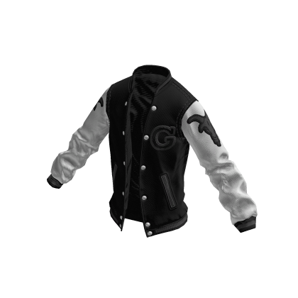 College Jacket | Black White Dark Gray