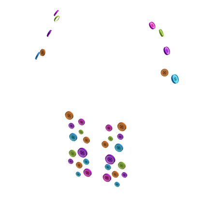 Decora Harajuku Kandi Rainbow Colors Body Buttons thumbnail