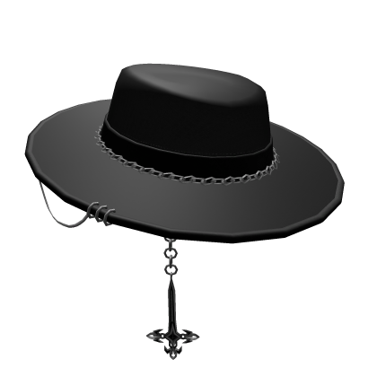 Transparent Pierced Emo Wide Brim Hat Roblox item
