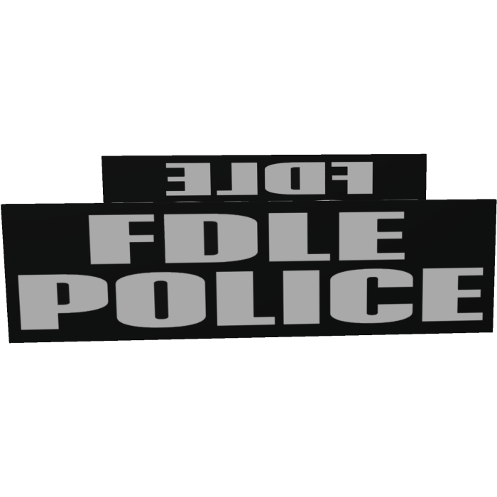 B/W Florida FDLE Police Patches (LBV)