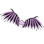 [1/1] Black And Pink Heart Wings