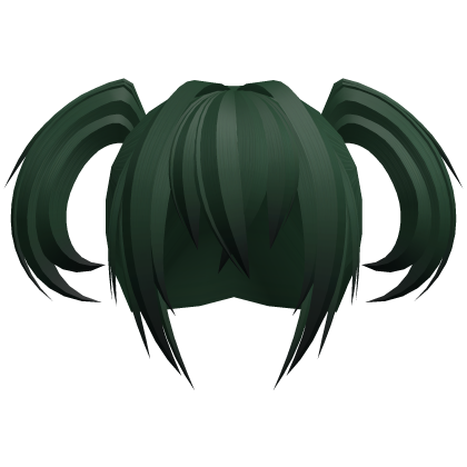 ʚ dark green messy vampire demon moe pigtails ɞ Roblox item