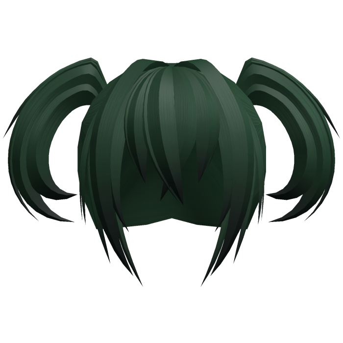 ʚ dark green messy vampire demon moe pigtails ɞ