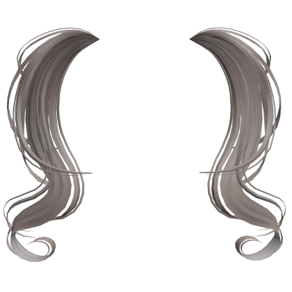 Twintails Y2K Hair Extension Ash Pigtails Curly Roblox item