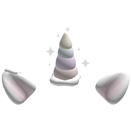 ♡ rainbow unicorn marshmallow horn w/ sparkles Roblox item