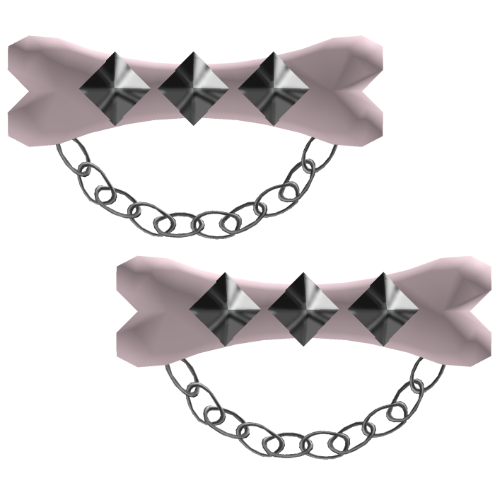 Vkei Alt Emo Moe Scene Chained Studded Pink Bone