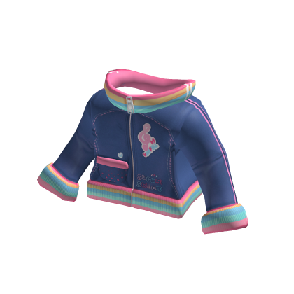 ♡ Kawaii denim colorful sport jacket with stickers thumbnail