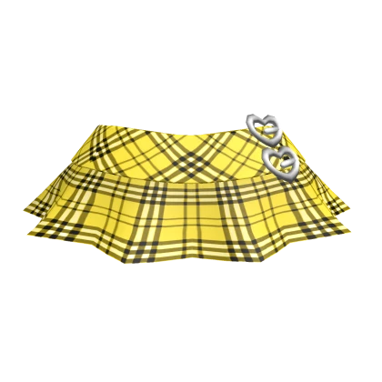 Yellow plaid skirt roblox top