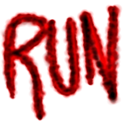 Creepy RUN Text