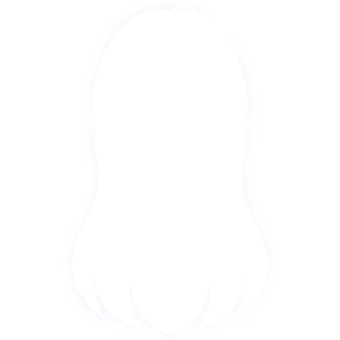 (EMISSIVE GLOWING) cute long angel white moe hair