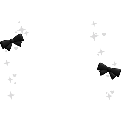 ♡ cutesi black bow sparkles aura Roblox item