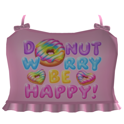 🍭cute pink kawaii tweencore donut top Roblox item