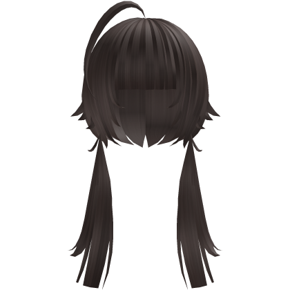 spiky moe emo pigtail with ahoge {brown} ᗜ⩊ᗜ 