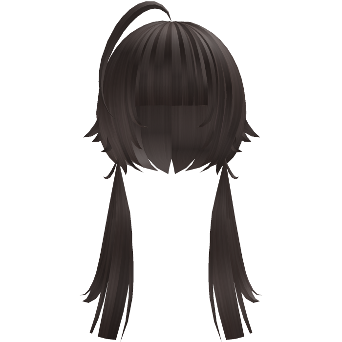 spiky moe emo pigtail with ahoge {brown} ᗜ⩊ᗜ 