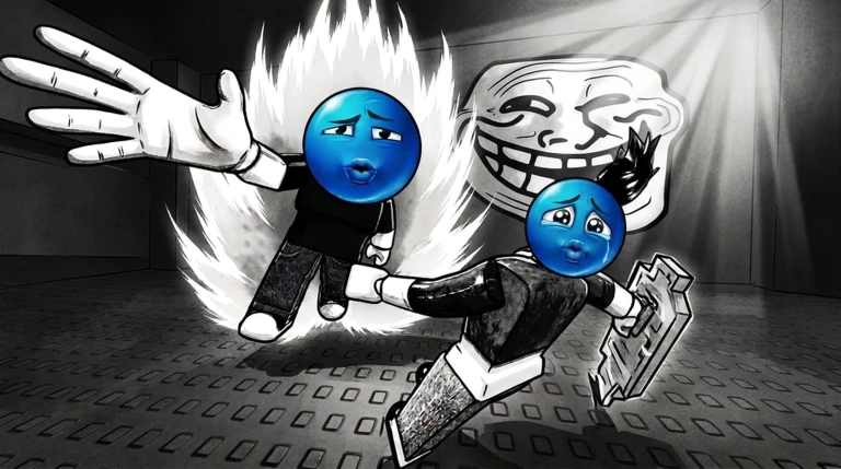 ภาพโปรโมต Phonk Slap ตัวละครขาวดำในธีมการตบ