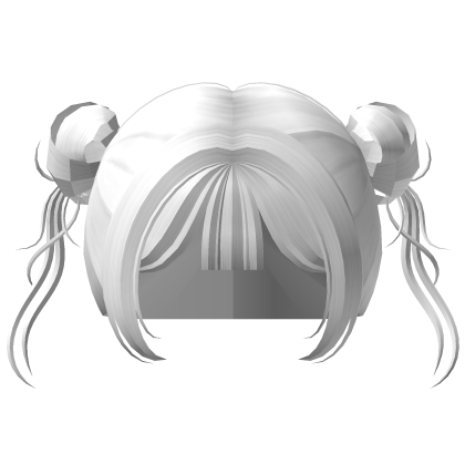 White Cute High Messy Buns Roblox item