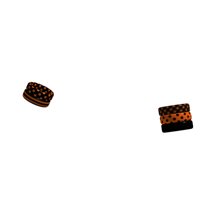 Chunky punk bangles - Orange