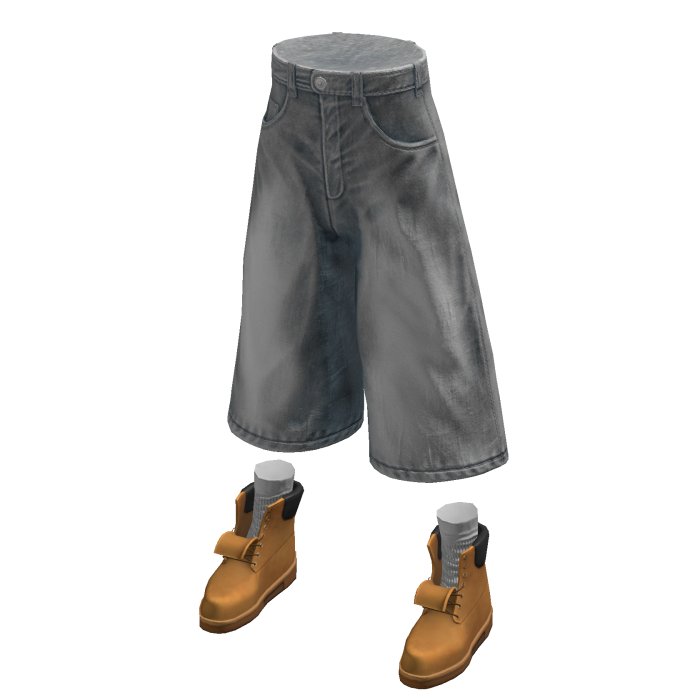 Distressed Shorts Gray Denim Designer Baggy Jorts