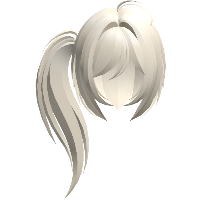moe emo long fluffy side ponytail blonde