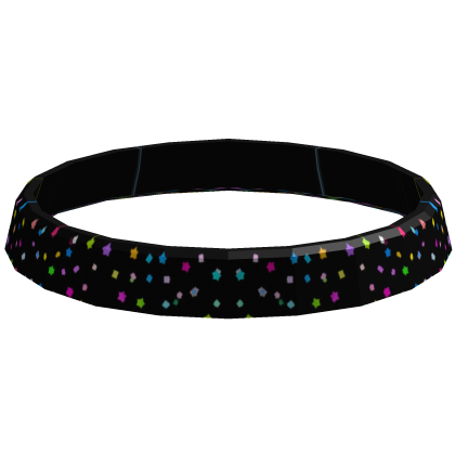 Black Confetti Birthday Time Fedora Band (Addon)