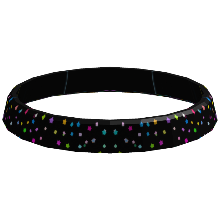 Black Confetti Birthday Time Fedora Band (Addon)