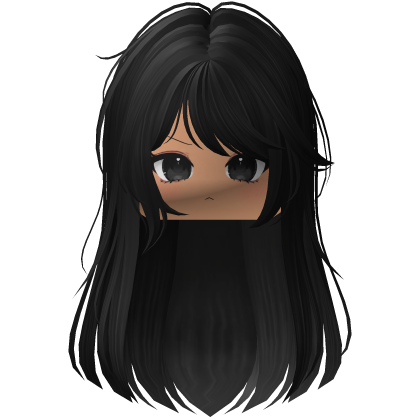 Black Hair Angry Anime Face Girl Roblox item